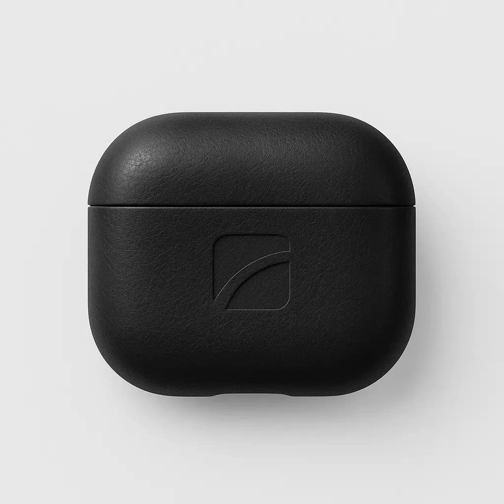 حافظة AirPods جلد - أسود